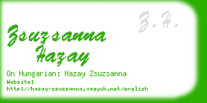 zsuzsanna hazay business card